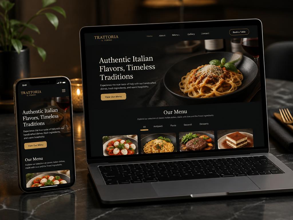 Demonstração de site para Restaurante
